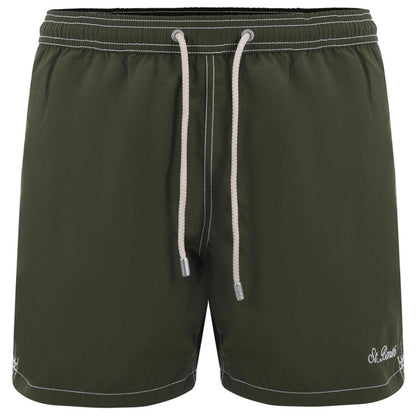 MC2 Saint Barth Green Polyester Men Swim Trunk