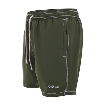 MC2 Saint Barth Green Polyester Men's Swimwear Boxer