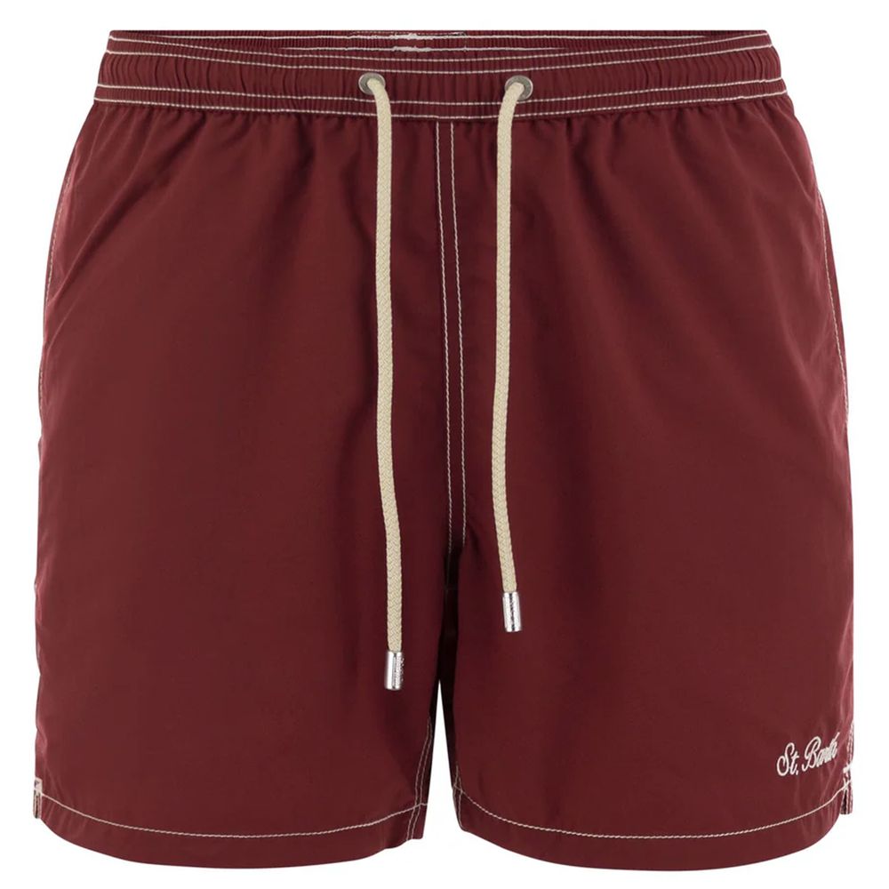 MC2 Saint Barth Red Polyester Men's Swim Trunk