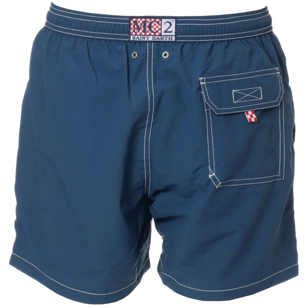 MC2 Saint Barth Blue Polyester Men's Swimwear Trunk