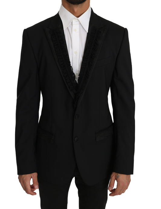 Dolce & Gabbana Elegant Black Slim Fit Martini Blazer Jacket - IT50 | L