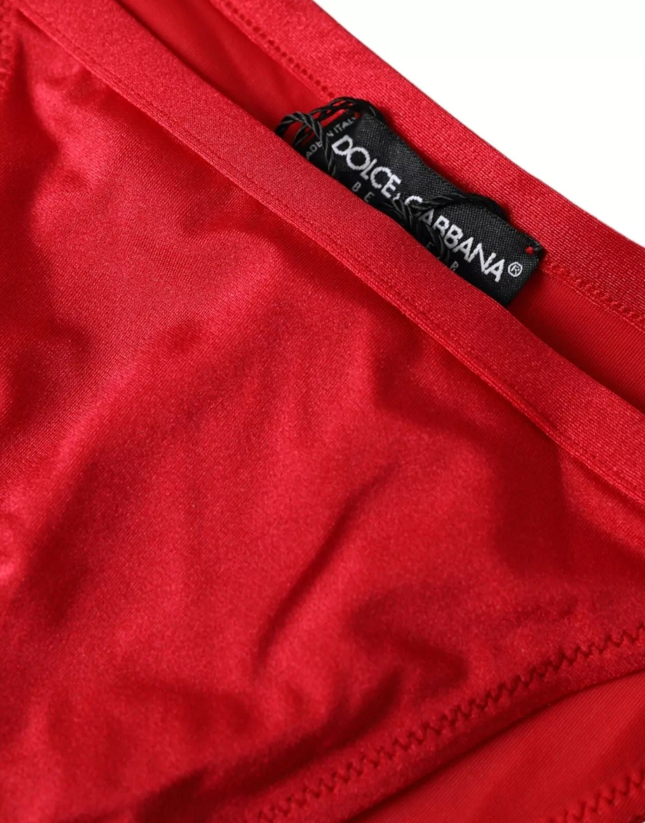 Dolce & Gabbana Red Nylon Stretch Beachwear Swimwear Bottom Bikini - IT3 | M