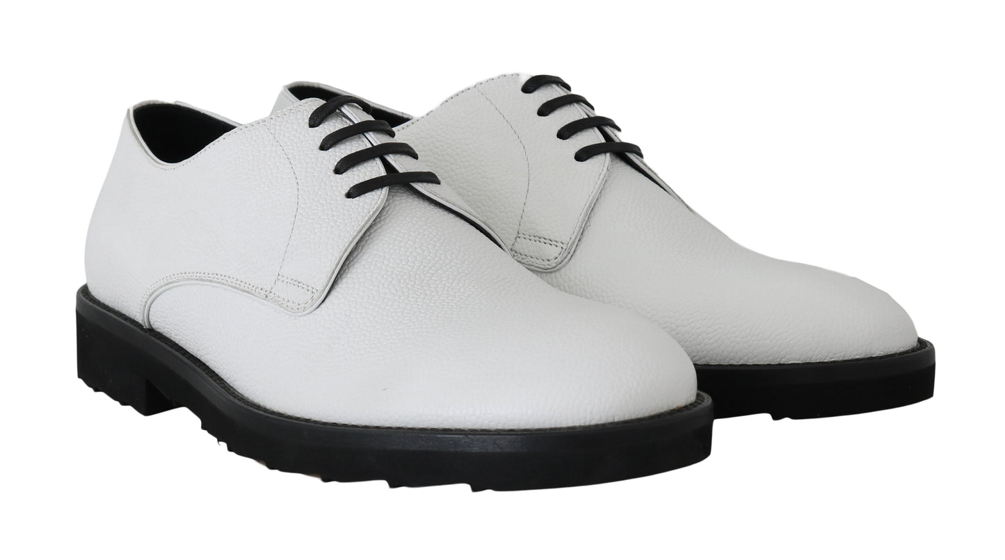 Dolce & Gabbana Elegant White Formal Leather Shoes - EU39/US6