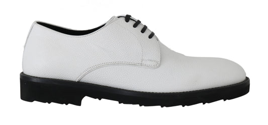 Dolce & Gabbana Elegant White Formal Leather Shoes - EU39/US6