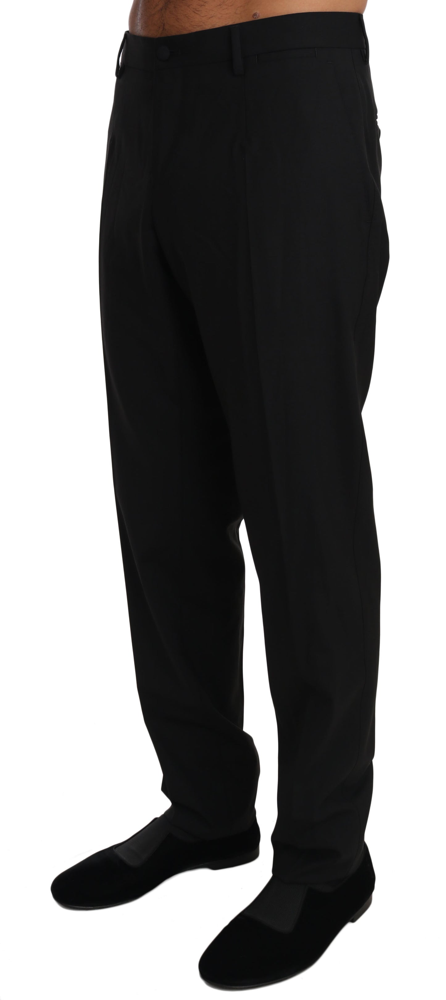 Dolce & Gabbana Elegant Formal Wool Blend Trousers - IT50 | L