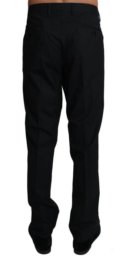 Dolce & Gabbana Elegant Black Formal Wool Blend Trousers - IT54 | XXL