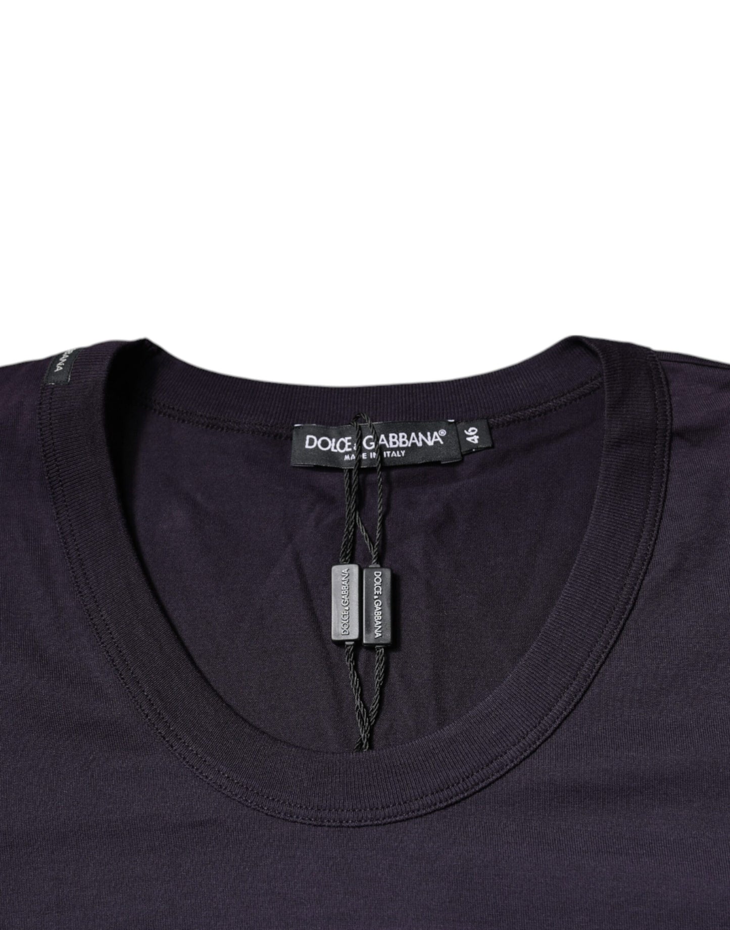 Dolce & Gabbana Violet Cotton Crew Neck Short Sleeves T-shirt