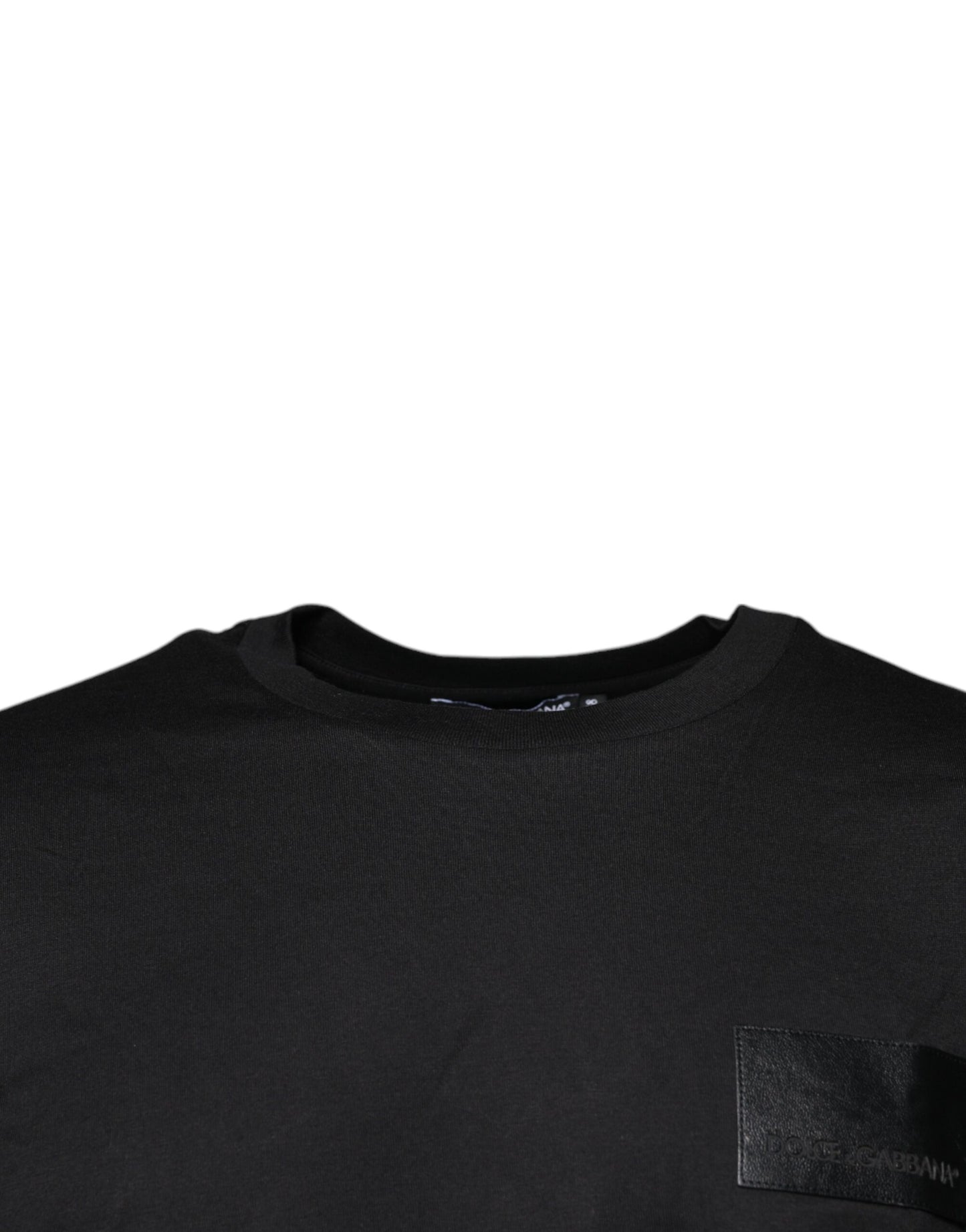 Dolce & Gabbana Black DG Logo Cotton Crew Neck T-shirt - IT48 | M