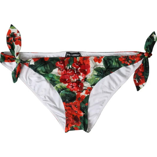 Dolce & Gabbana Multicolor Geranium Swim Bottom Beachwear Bikini - IT4 | L