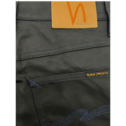 Nudie Jeans Black Cotton Men Jeans