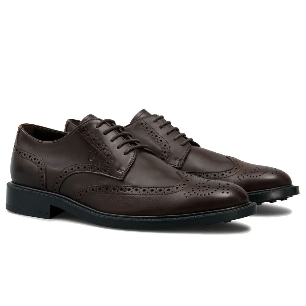 Tod’s Brown Calfskin Men Formal Shoe - 12.5