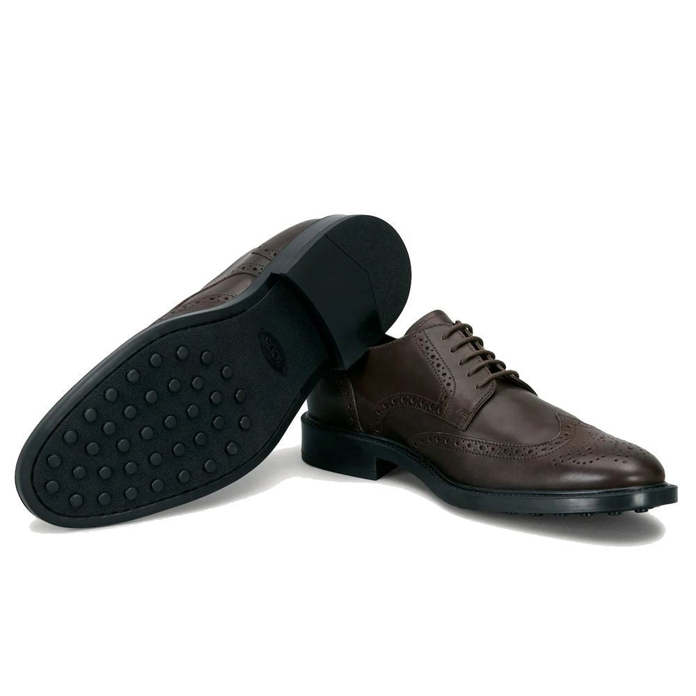 Tod’s Brown Calfskin Men Formal Shoe - 12.5