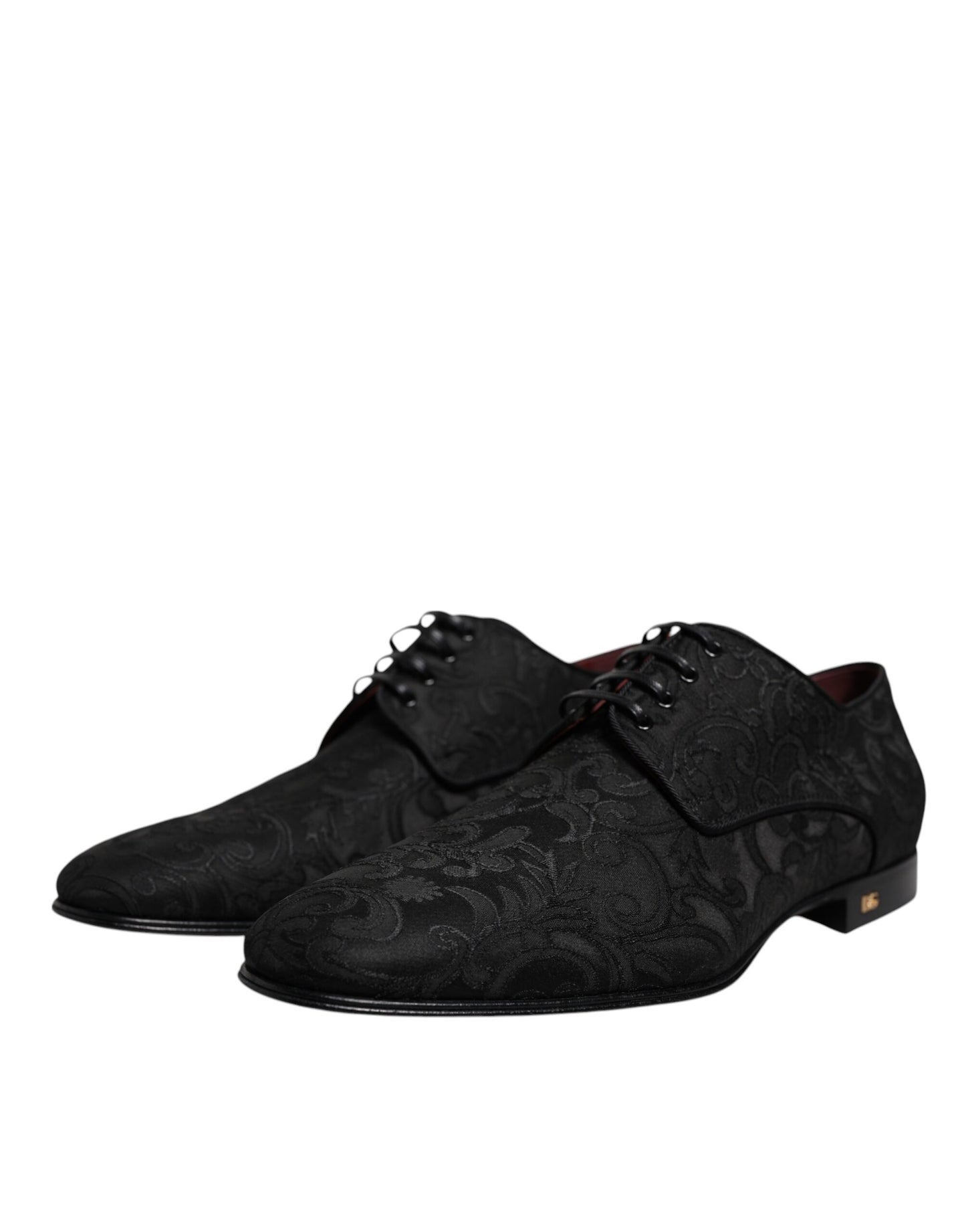 Dolce & Gabbana Black Jacquard Lace Up Derby Dress Shoes - EU43/US10