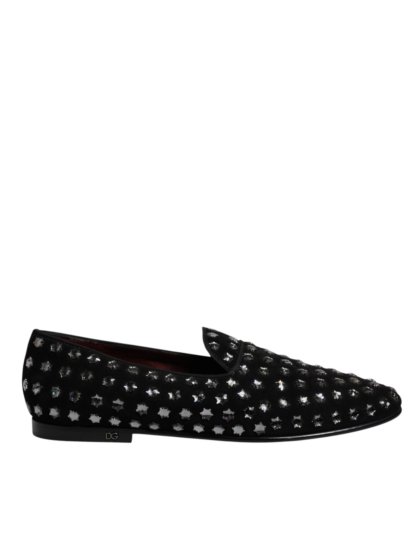 Dolce & Gabbana Black Crystal Embellished Loafers Dress Shoes - EU43/US10