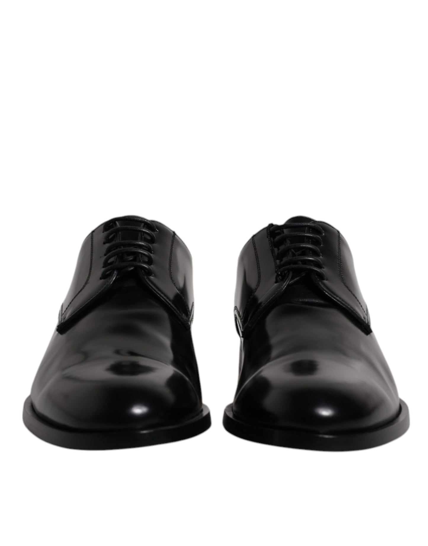 Dolce & Gabbana Black Calfskin Leather Derby Lace Up Formal Dress Shoes - EU39.5/US6.5