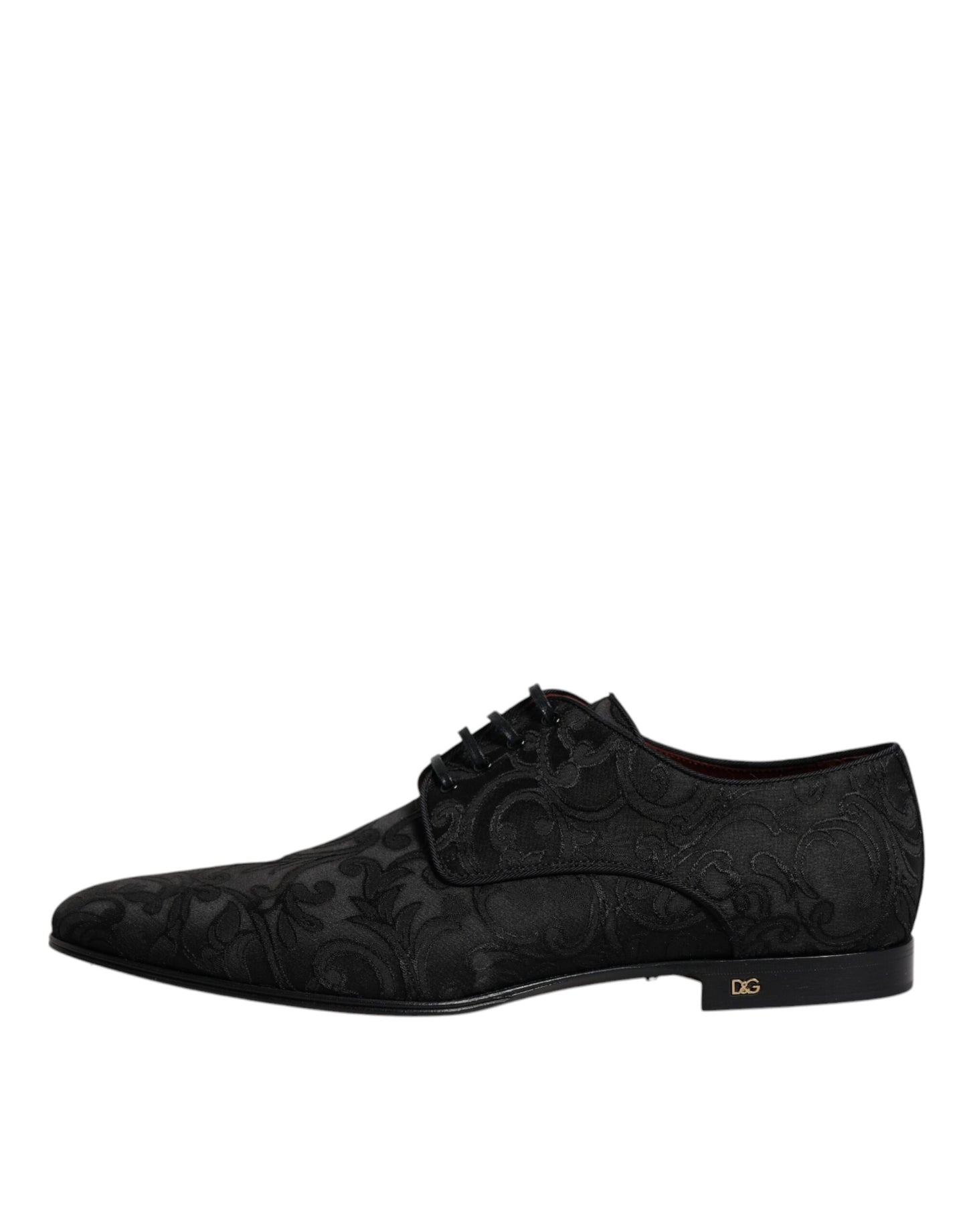 Dolce & Gabbana Black Jacquard Lace Up Derby Formal Dress Shoes - EU42/US9