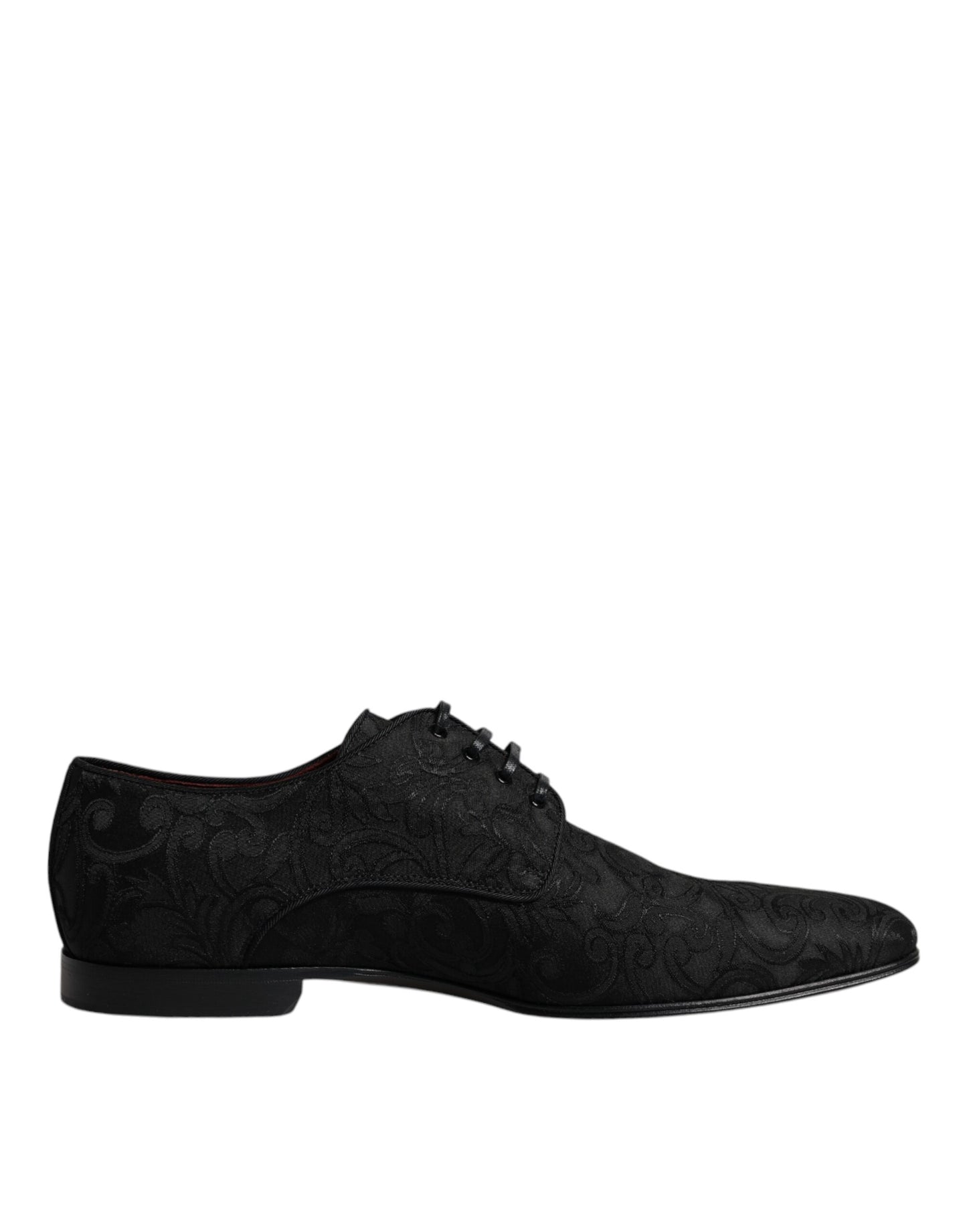 Dolce & Gabbana Black Jacquard Lace Up Derby Formal Dress Shoes - EU42/US9