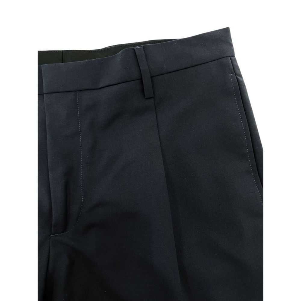 Valentino Blue Virgin Wool Men Trouser