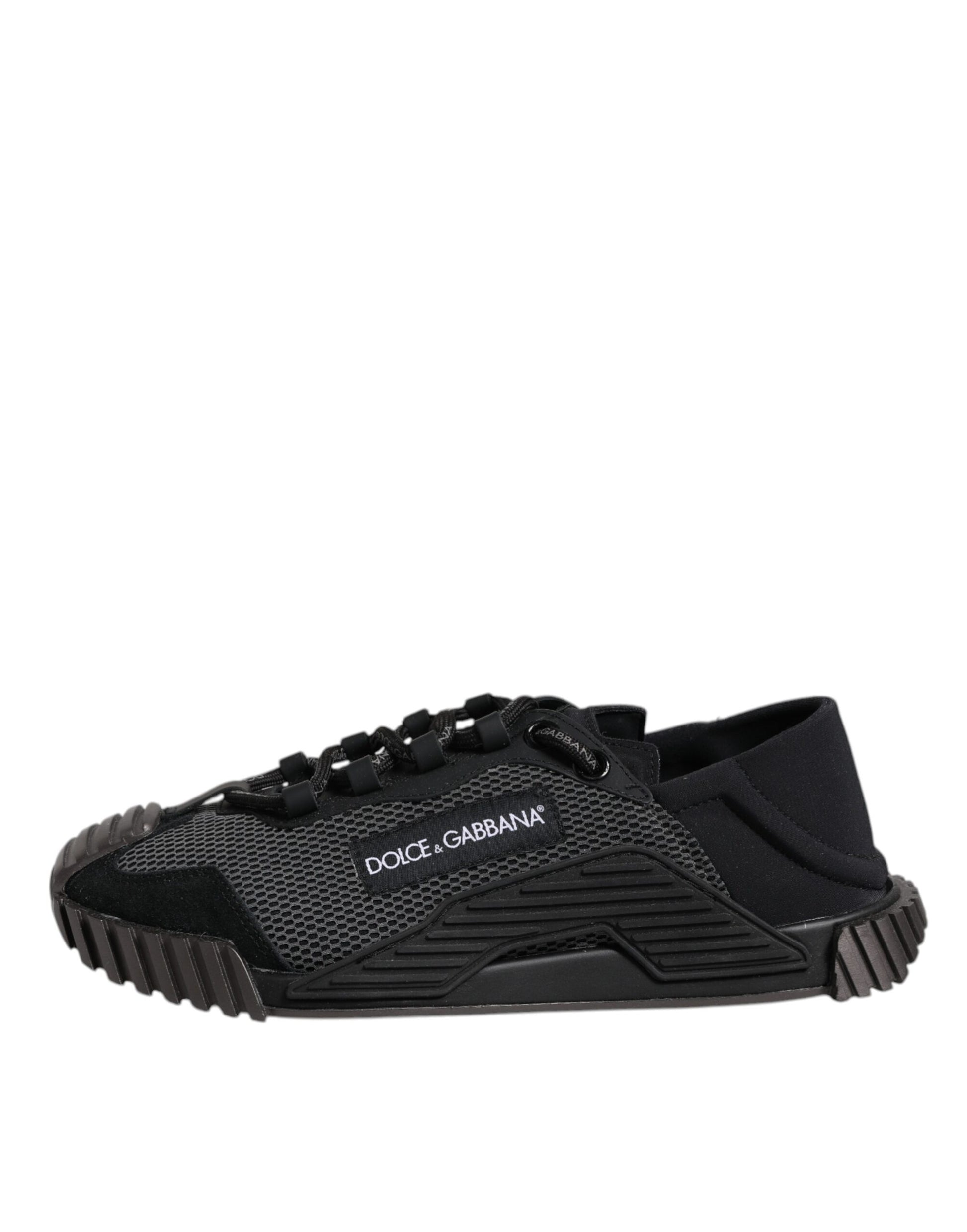 Dolce & Gabbana Black Nylon NS1 Low Top Men Sneakers Shoes - EU39/US6