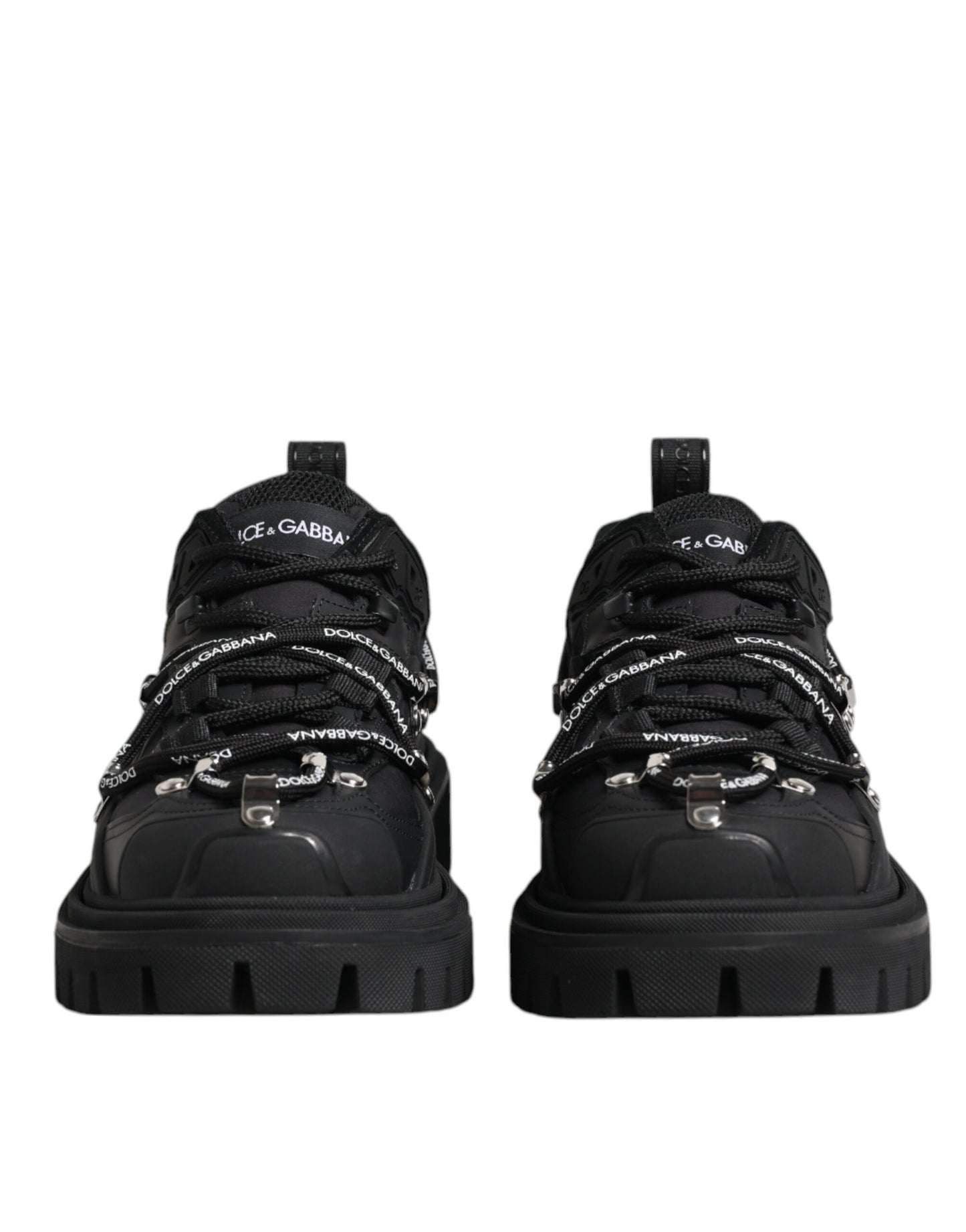 Dolce & Gabbana Black Low Top Lace Up Trekking Sneakers Shoes - EU39/US6