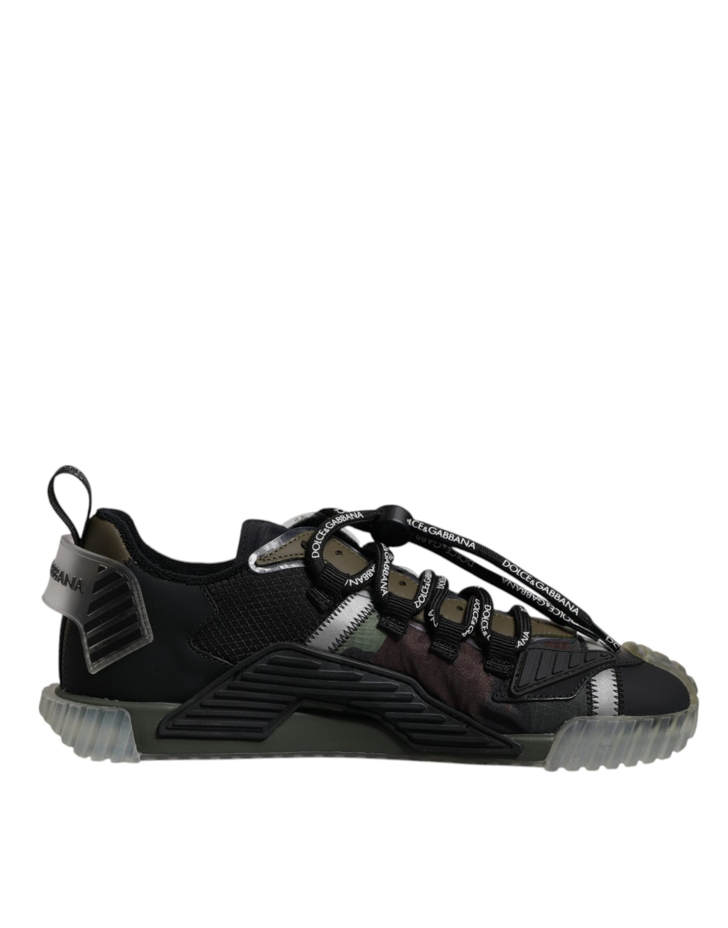 Dolce & Gabbana Black Green Camo NS1 Low Top Sneakers Shoes - EU39.5/US6.5