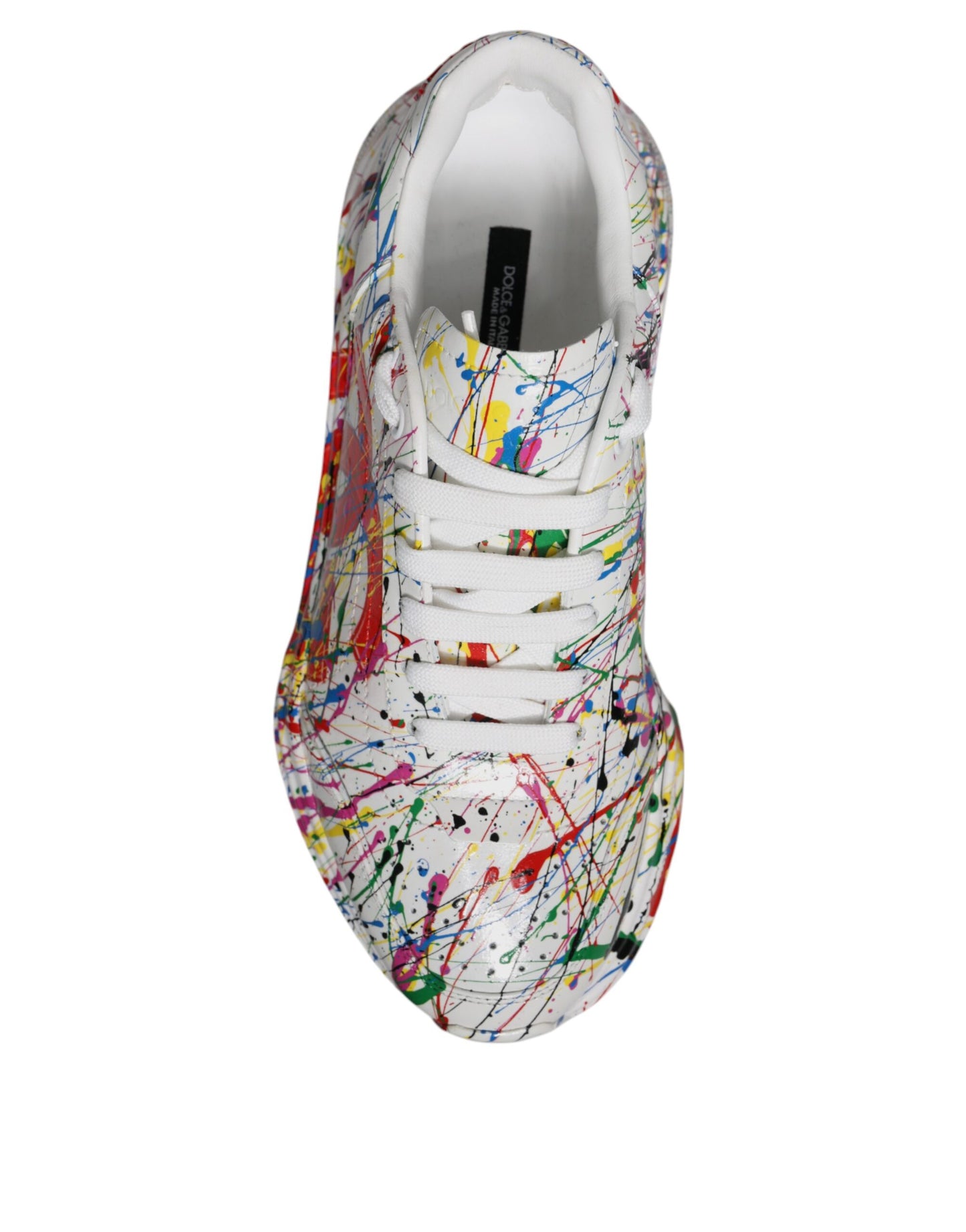 Dolce & Gabbana White Daymaster Hand Painted Sneakers Shoes - EU39.5/US6.5