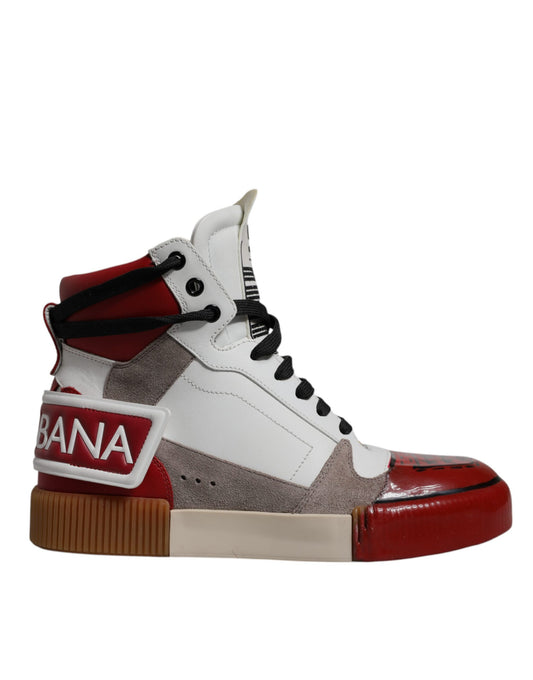 Dolce & Gabbana Multicolor Leather High Top Sneakers Shoes - EU40/US7