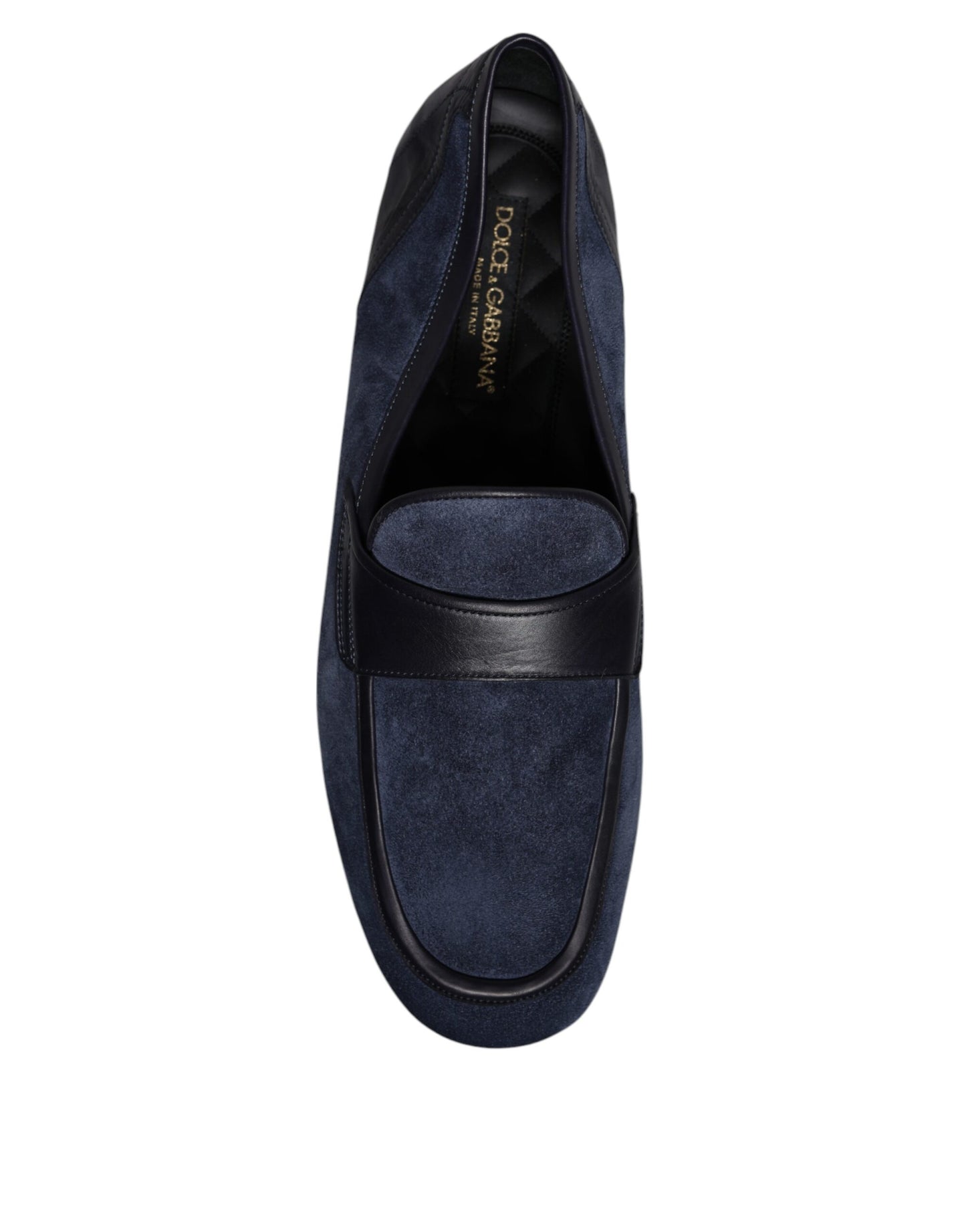 Dolce & Gabbana Blue Suede Leather Shoes Loafer Moccasin Shoes - EU43/US10