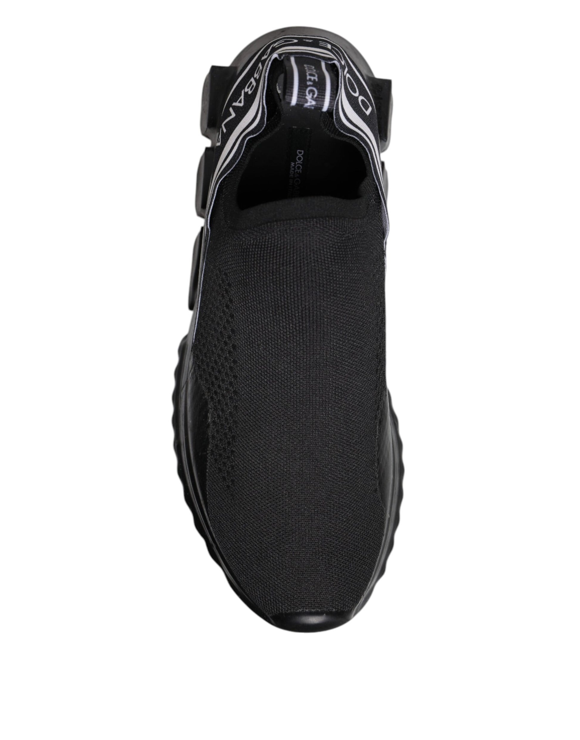 Dolce & Gabbana Black Sorrento Slip On Low Top Sneakers Shoes - EU41/US8