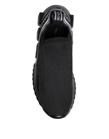 Dolce & Gabbana Black Sorrento Slip On Low Top Sneakers Shoes - EU41/US8