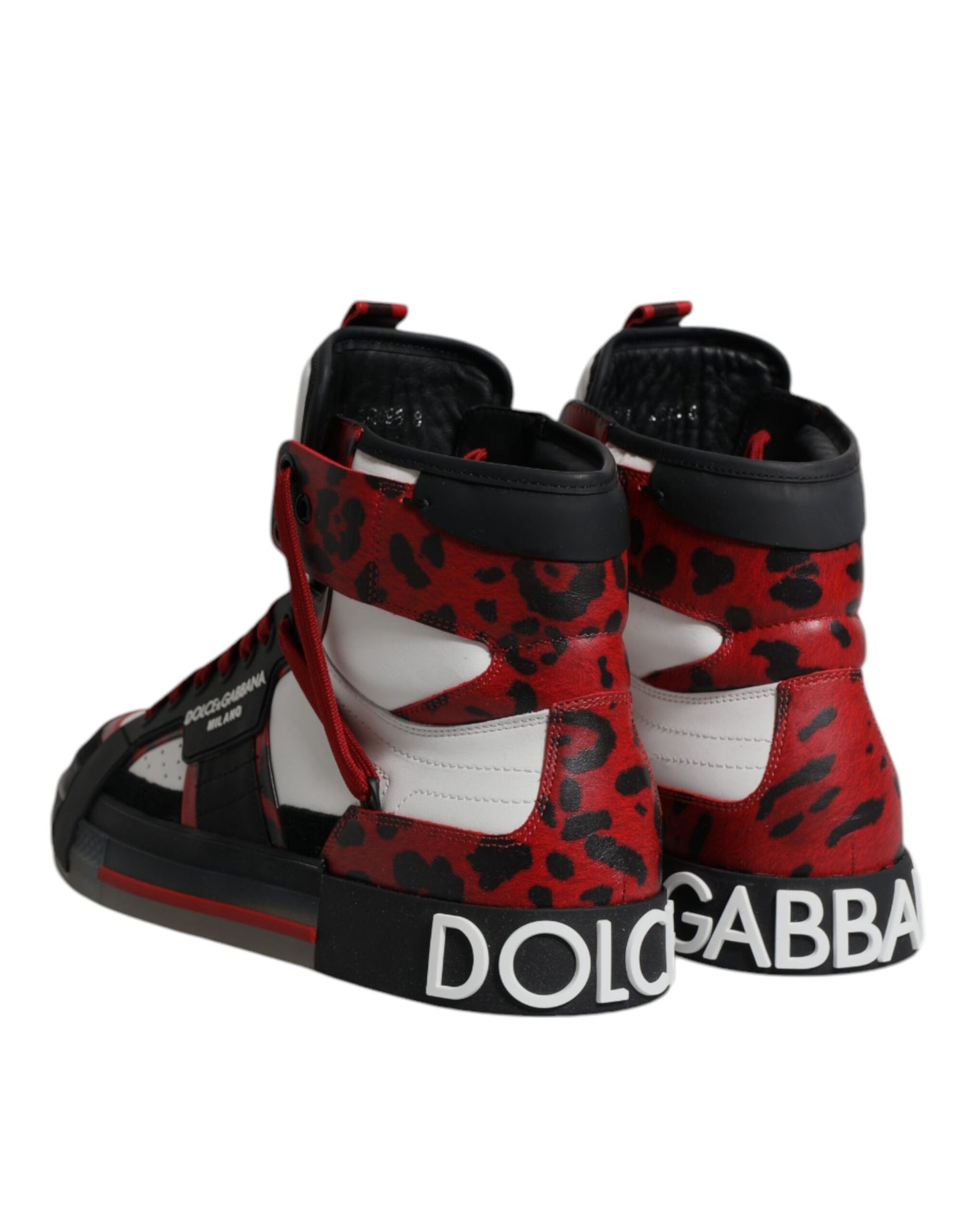 Dolce & Gabbana Multicolor Leather High Top Sneakers Shoes - EU40.5/US7.5