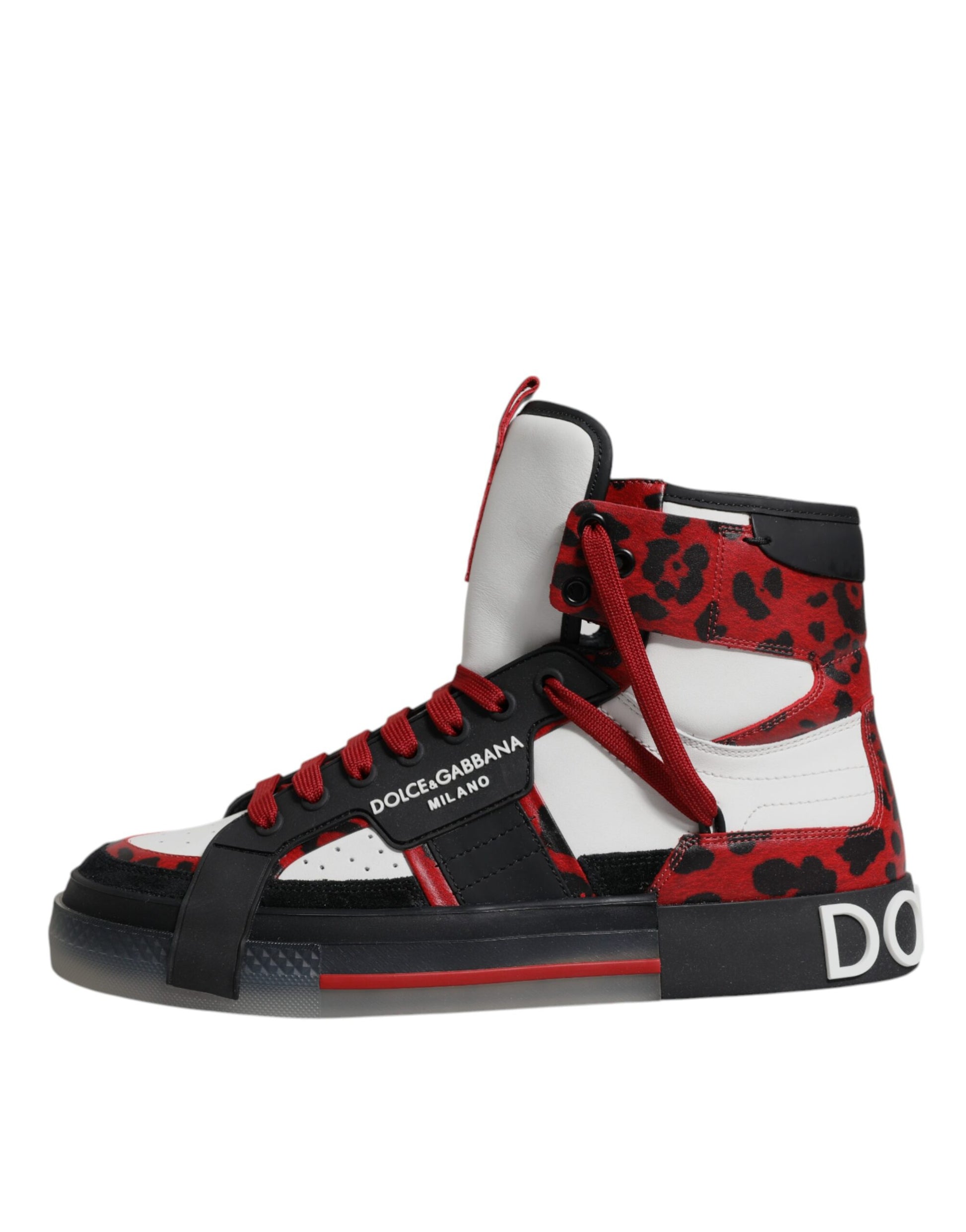 Dolce & Gabbana Multicolor Leather High Top Sneakers Shoes - EU40.5/US7.5