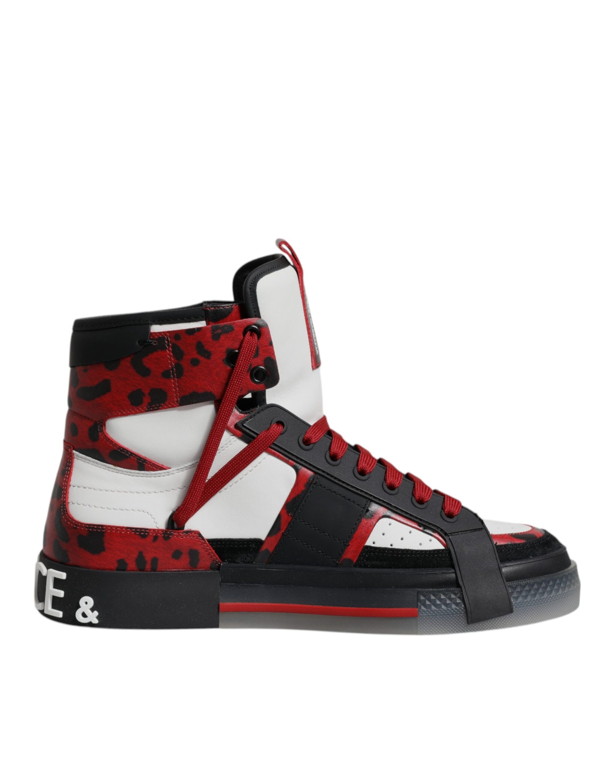 Dolce & Gabbana Multicolor Leather High Top Sneakers Shoes - EU40.5/US7.5