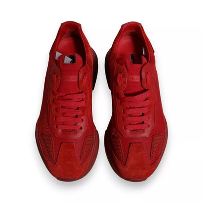 Dolce & Gabbana Red Leather Daymaster Low Top Sneakers Shoes