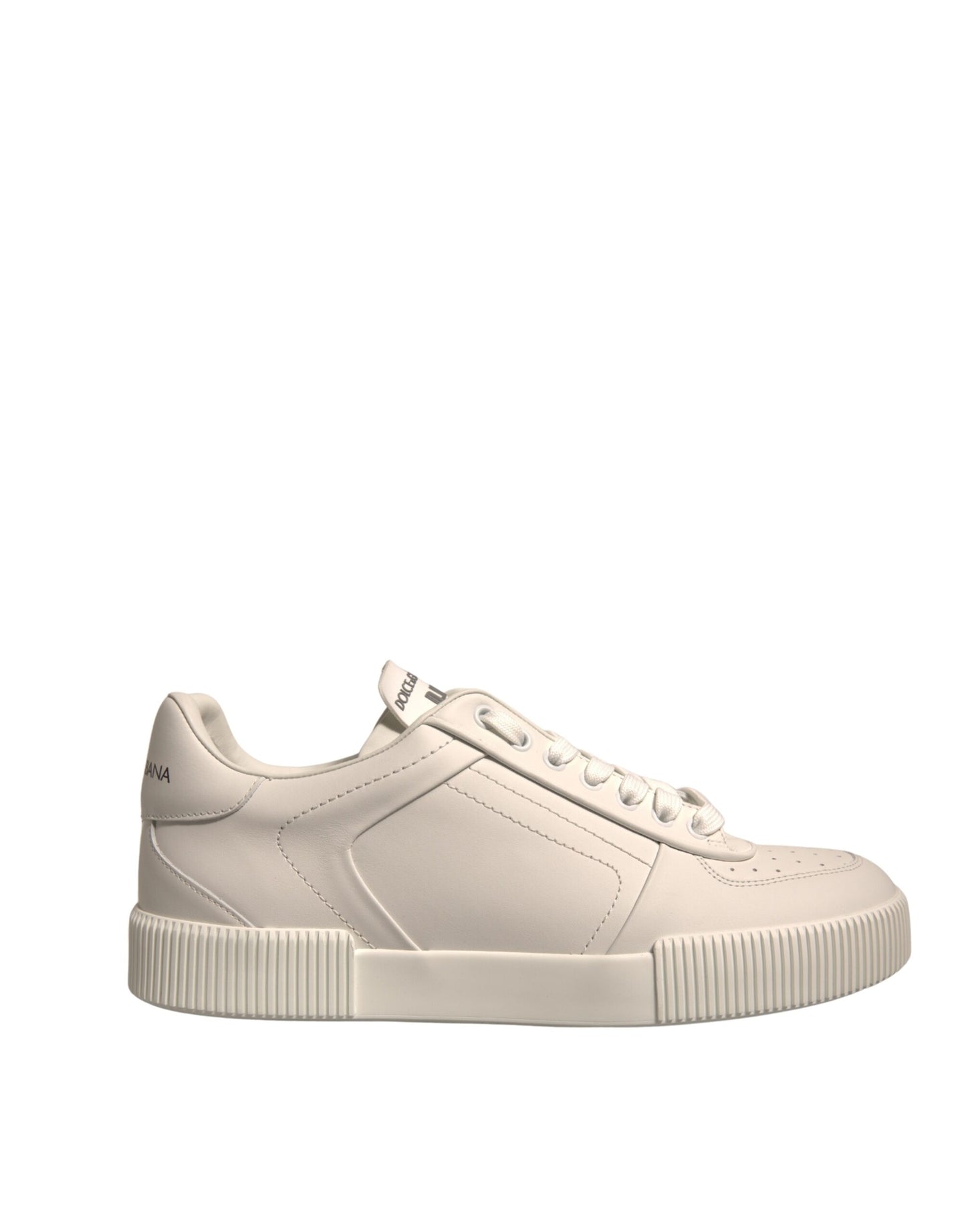 Dolce & Gabbana White Miami Leather Low Top Sneakers Shoes - EU44/US11