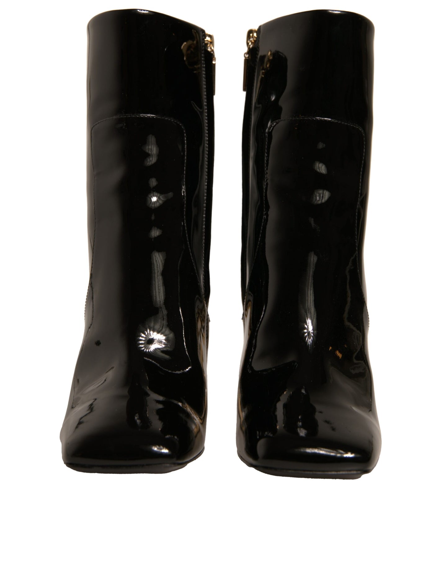 Dolce & Gabbana Black Jackie Leather Mid Calf Boots Shoes - EU37/US7