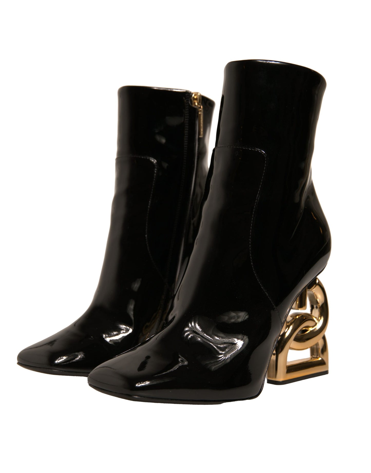 Dolce & Gabbana Black Jackie Leather Mid Calf Boots Shoes - EU37/US7