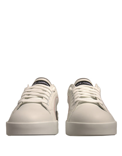 Dolce & Gabbana White Leather Classic Low Top Sneakers Shoes - EU40.5/US10.5