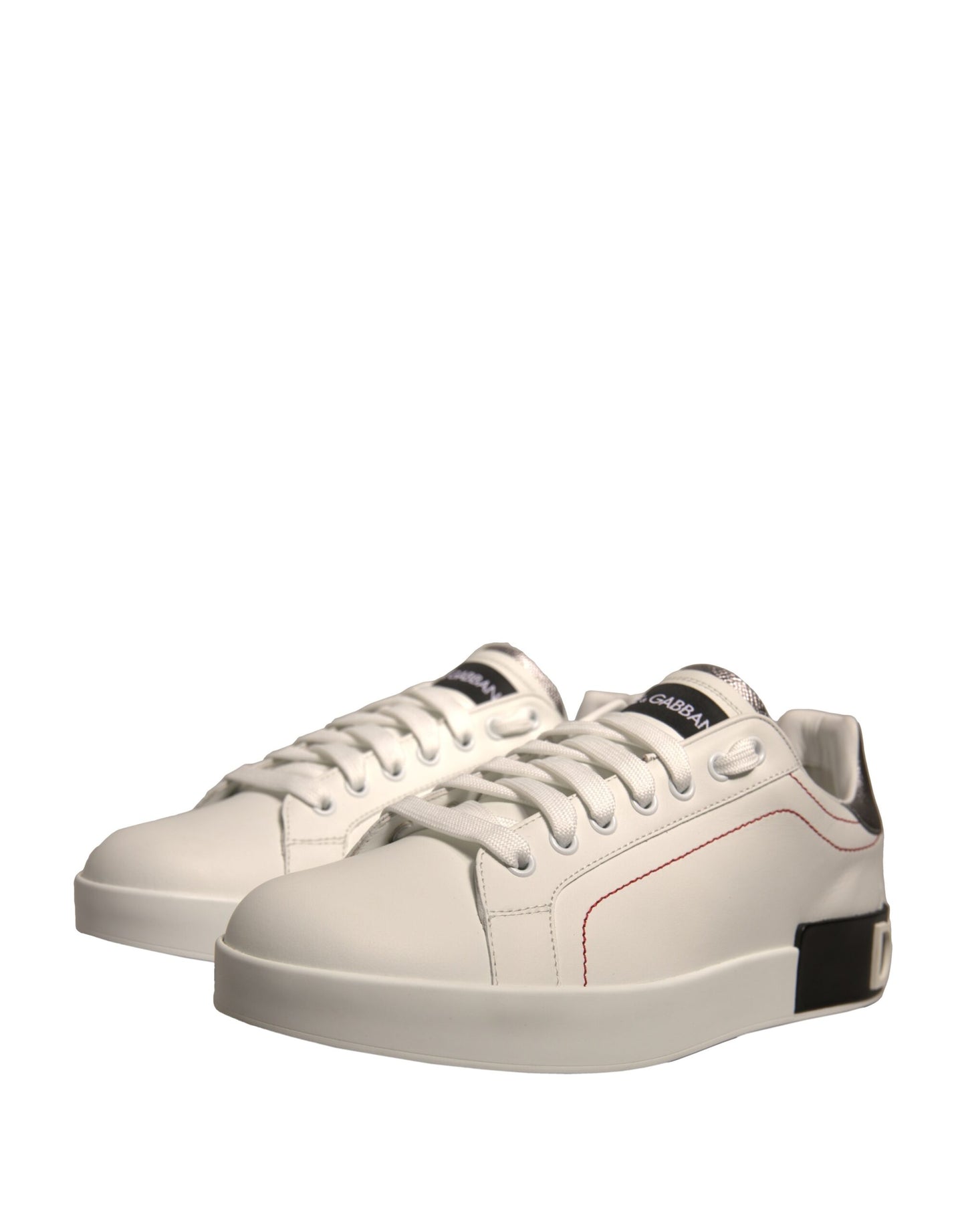 Dolce & Gabbana White Leather Classic Low Top Sneakers Shoes