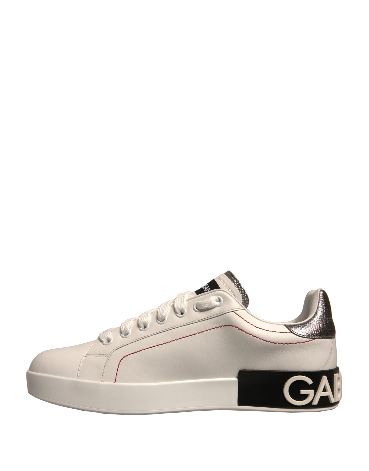 Dolce & Gabbana White Leather Classic Low Top Sneakers Shoes - EU40.5/US10.5