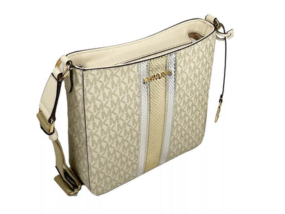 Michael Kors Jet Set Small Messenger Crossbody Bag Pale Gold