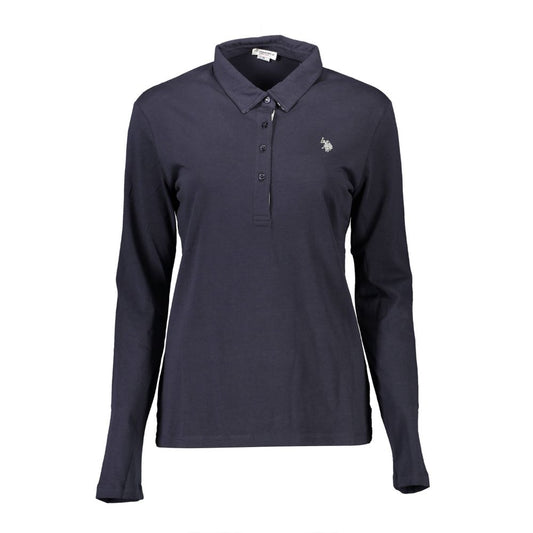 U.S. POLO ASSN. Blue Cotton Women Polo Shirt