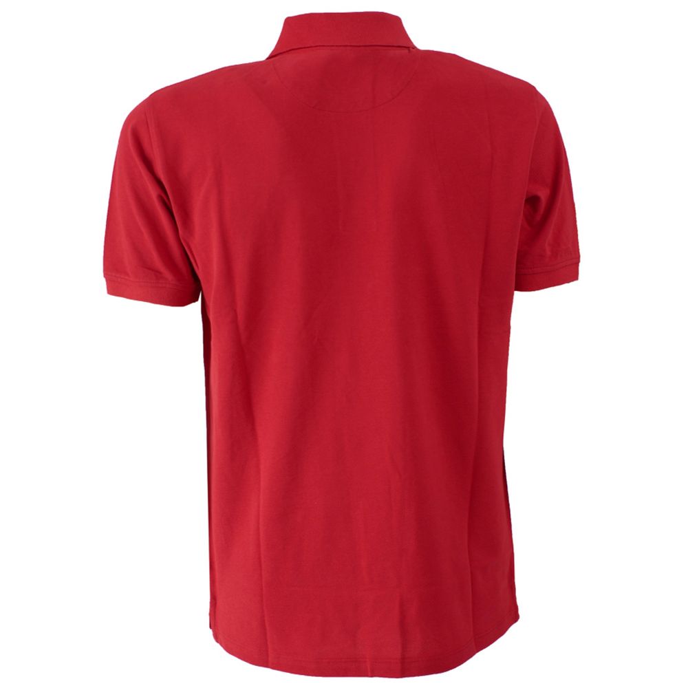 Yes Zee Red Cotton Men Polo Shirt