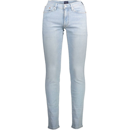 Gant Light Blue Cotton Men Jeans - W29 | L34