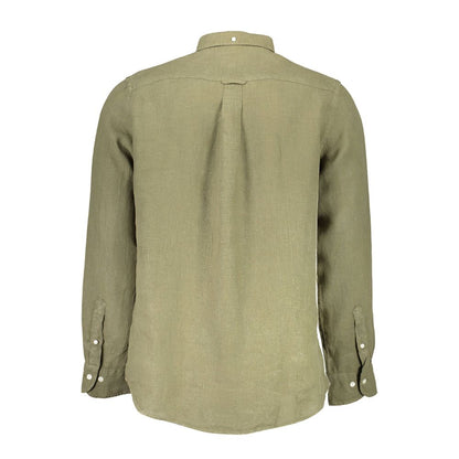 Gant Green Linen Men Shirt