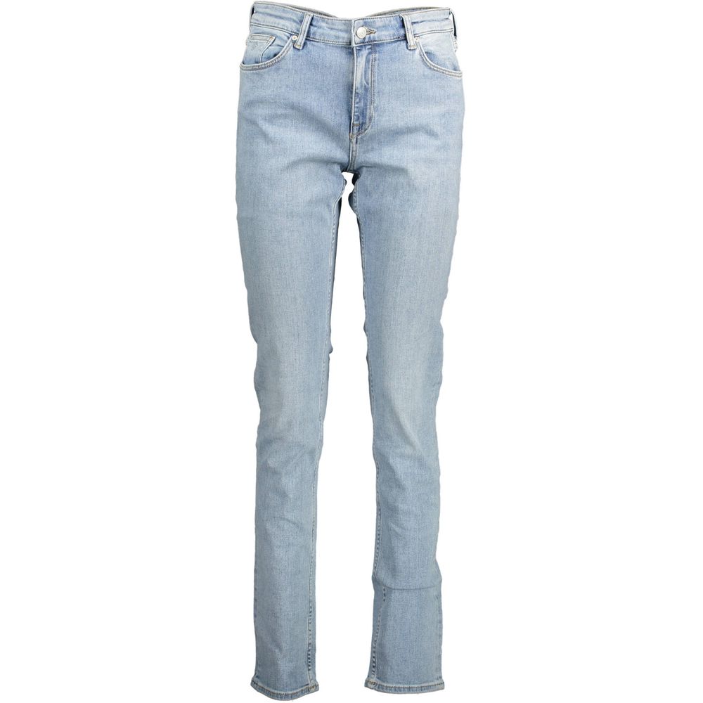 Gant Light Blue Cotton Women Jeans