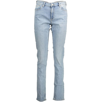 Gant Light Blue Cotton Women Jeans