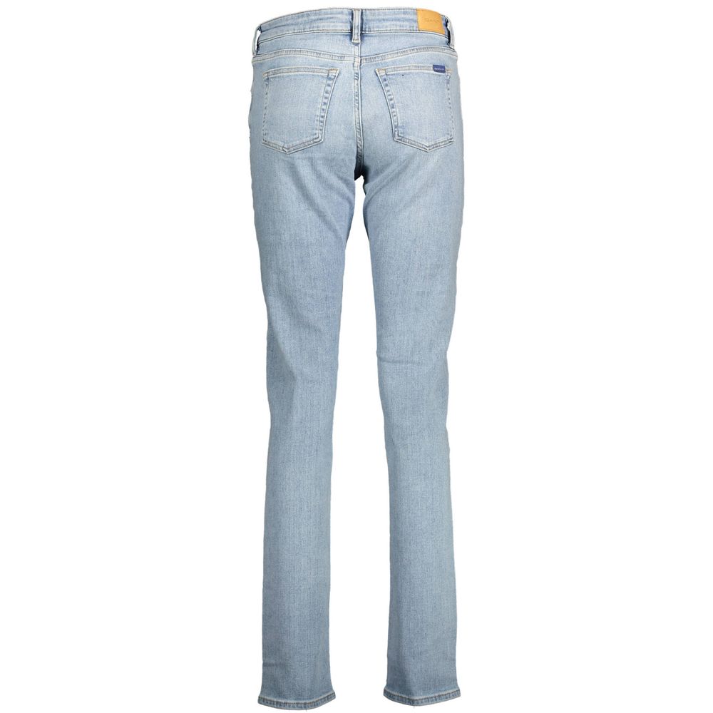 Gant Light Blue Cotton Women Jeans