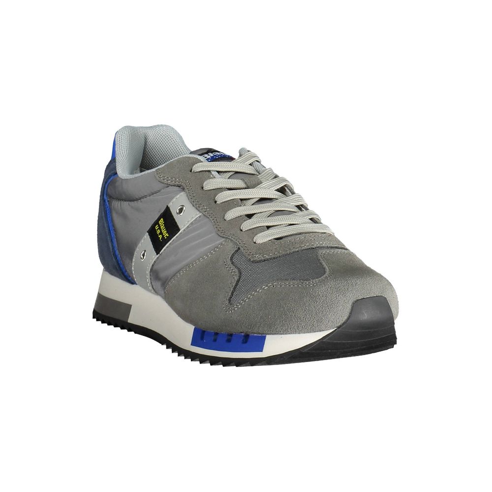 Blauer Gray Leather Men Sneaker - EU43/US10