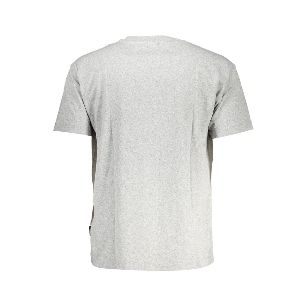 Napapijri Gray Cotton Men T-Shirt - XL